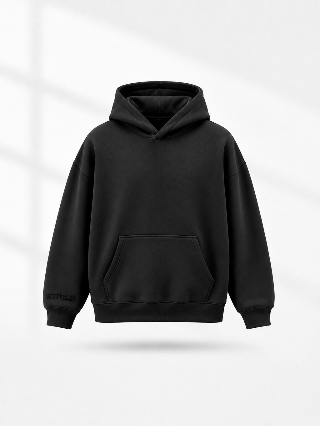 SCOTTBLAK Premium Oversized Black Hoodie