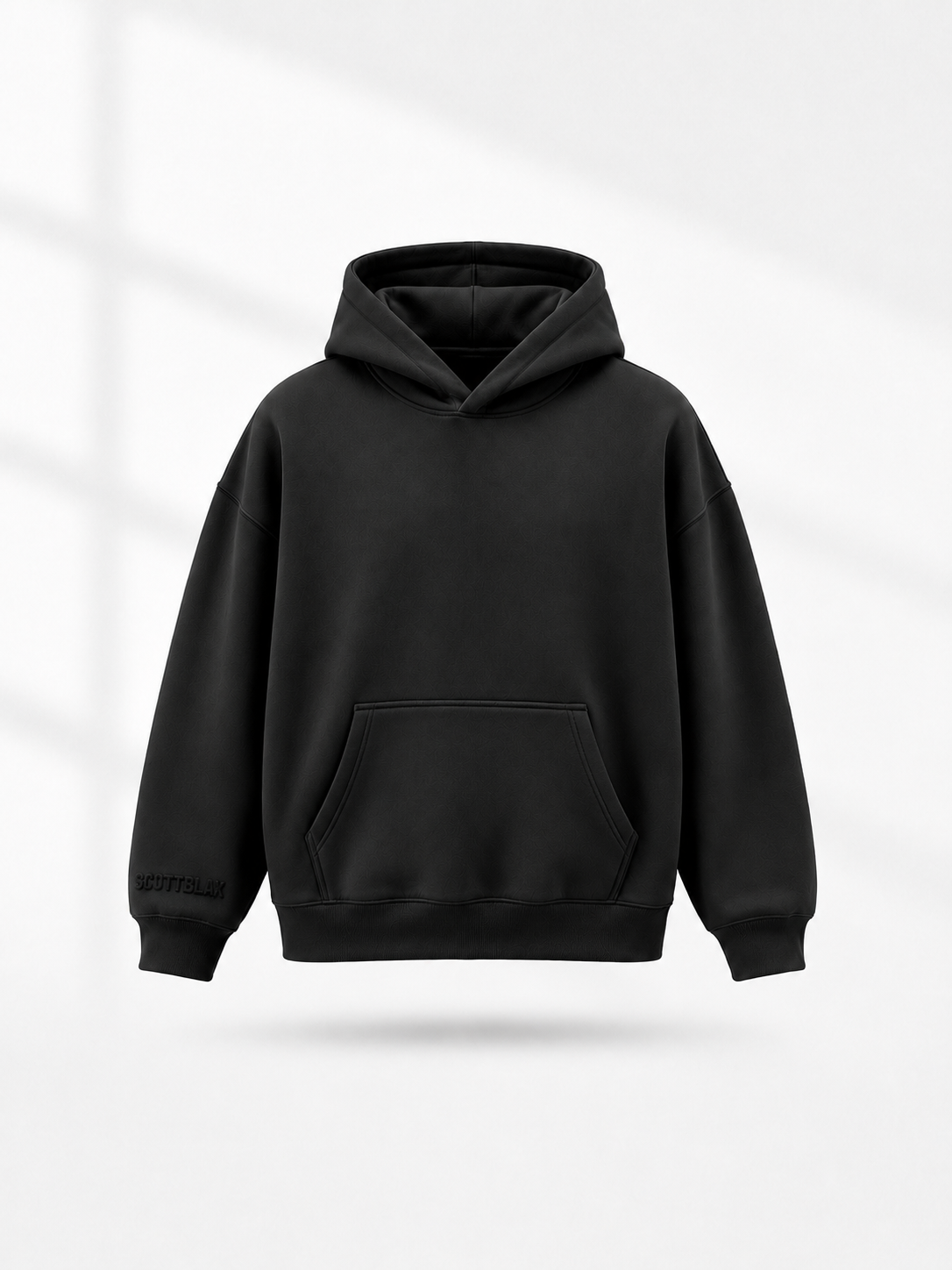 SCOTTBLAK Premium Oversized Black Hoodie