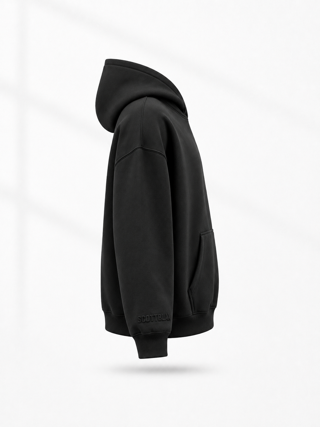 SCOTTBLAK Premium Oversized Black Hoodie