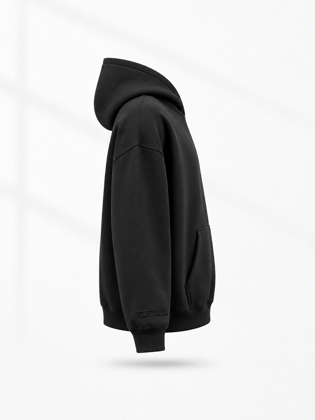 SCOTTBLAK Premium Oversized Black Hoodie