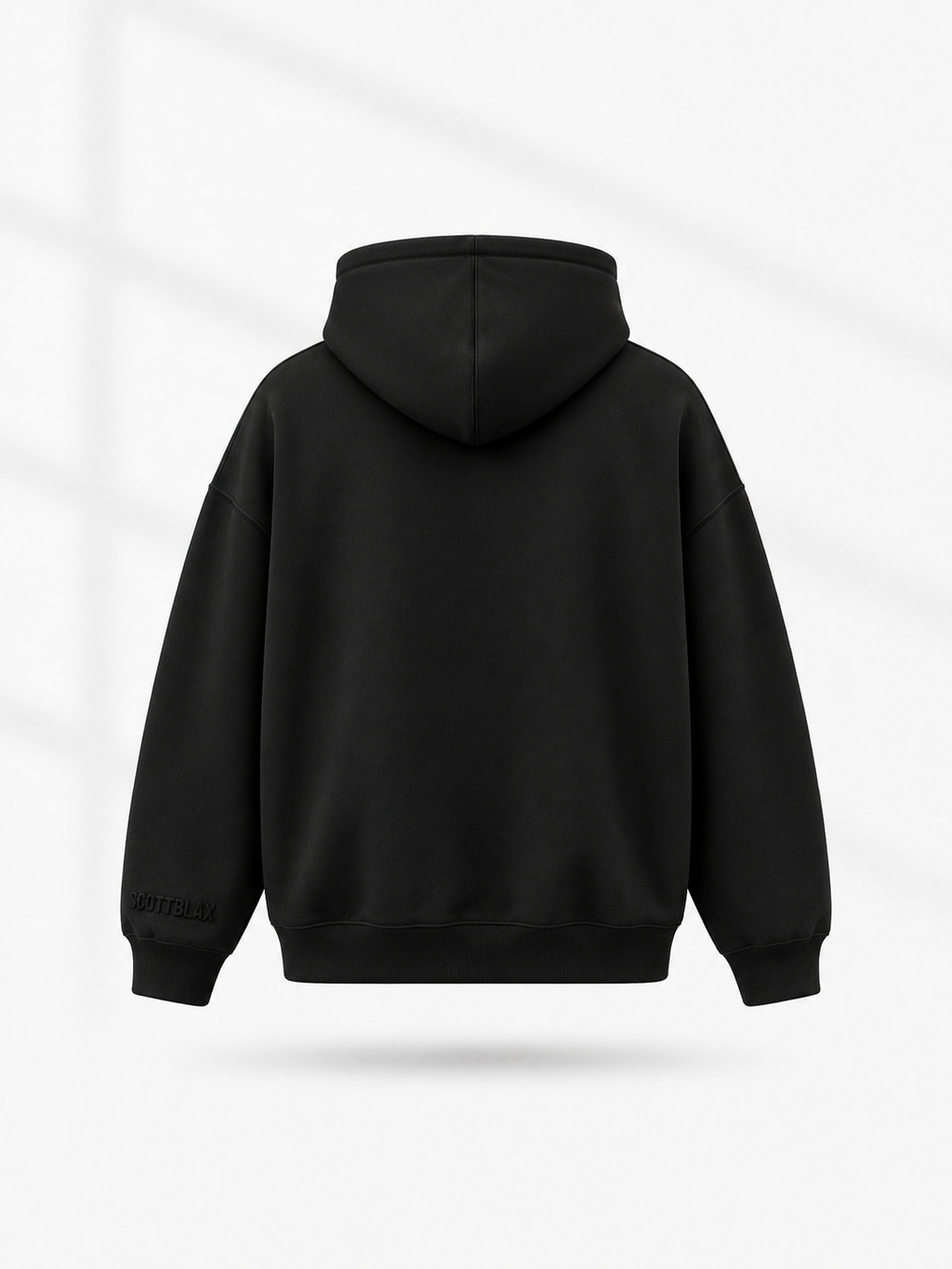 SCOTTBLAK Premium Oversized Black Hoodie