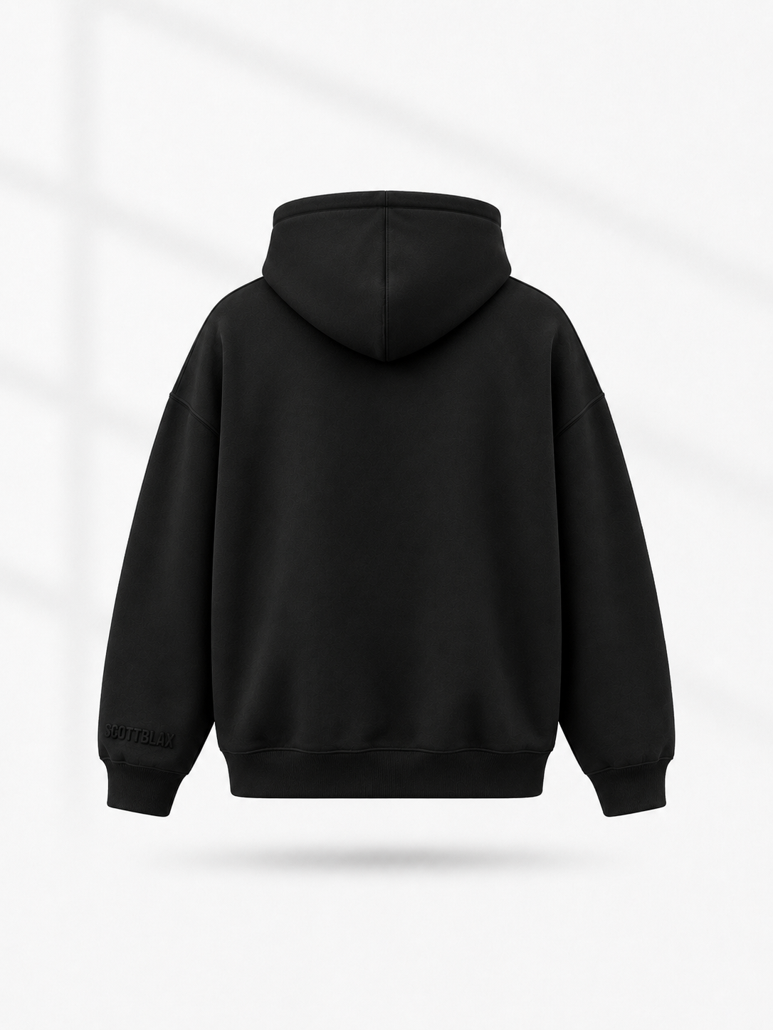 SCOTTBLAK Premium Oversized Black Hoodie