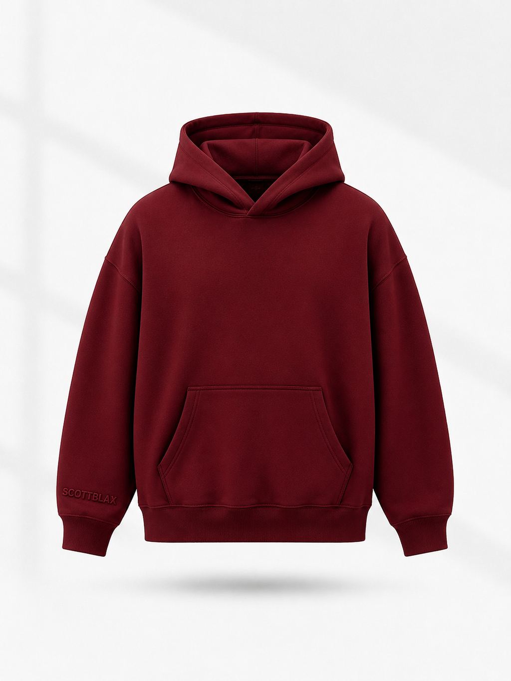 SCOTTBLAK Premium Oversized Maroon Hoodie