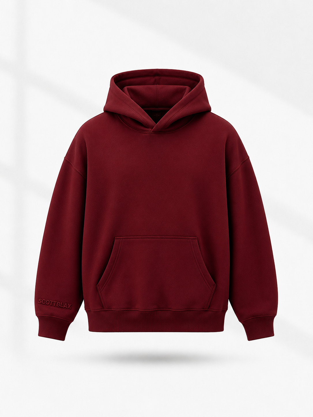SCOTTBLAK Premium Oversized Maroon Hoodie