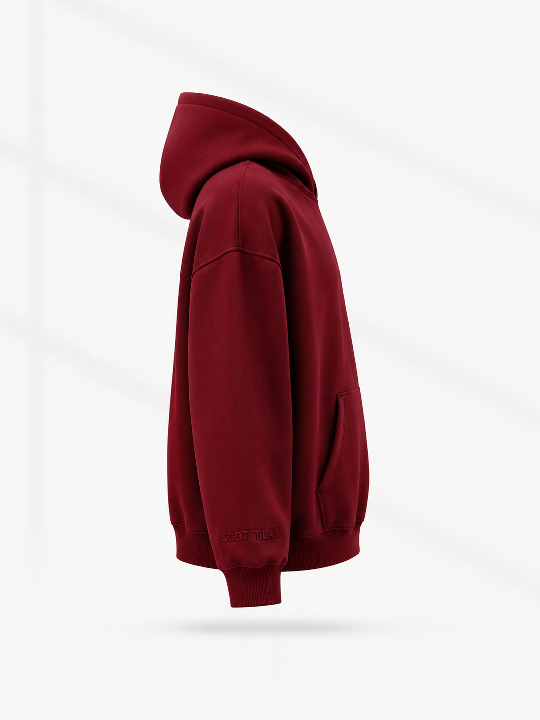 SCOTTBLAK Premium Oversized Maroon Hoodie