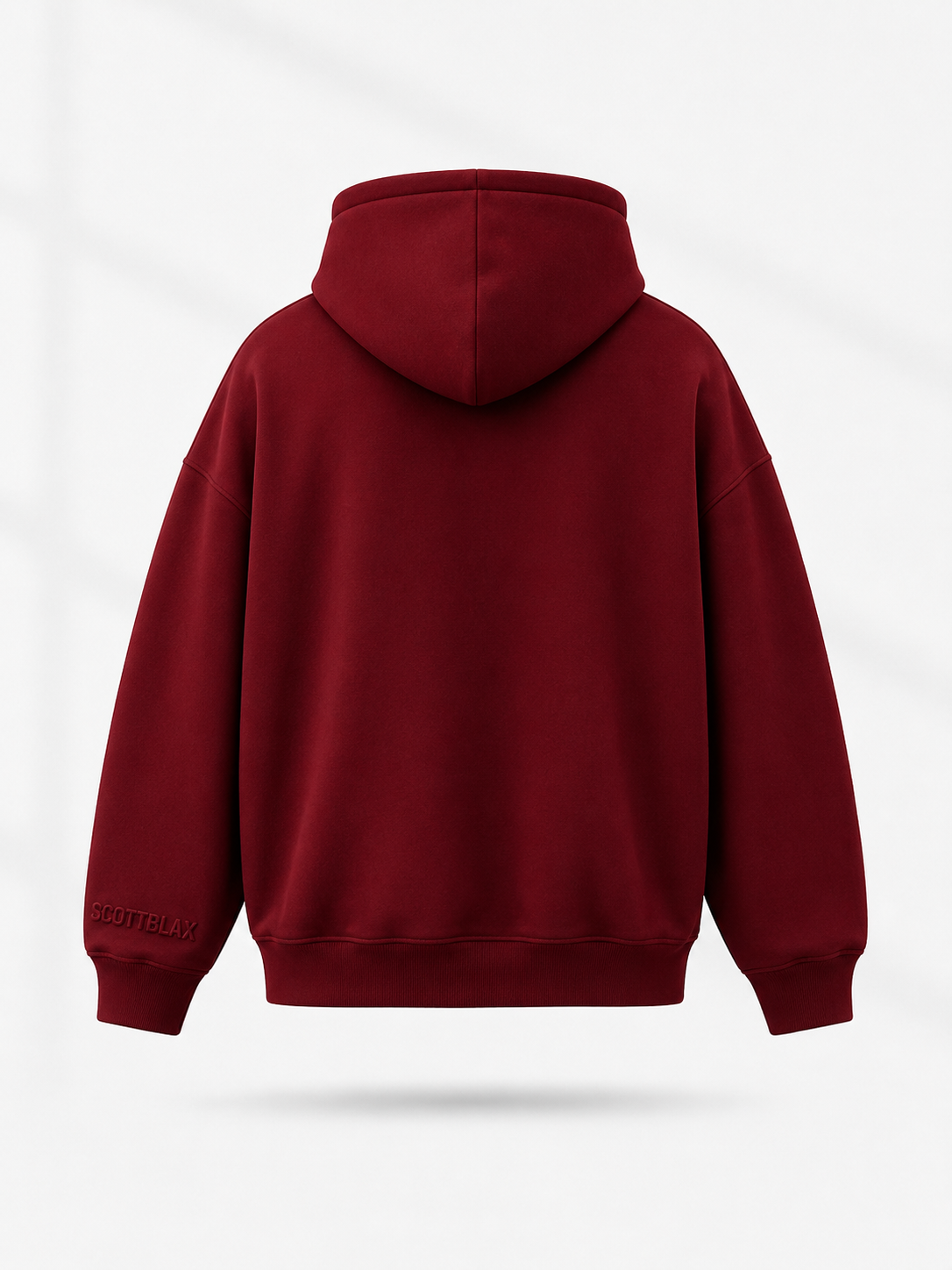 SCOTTBLAK Premium Oversized Maroon Hoodie