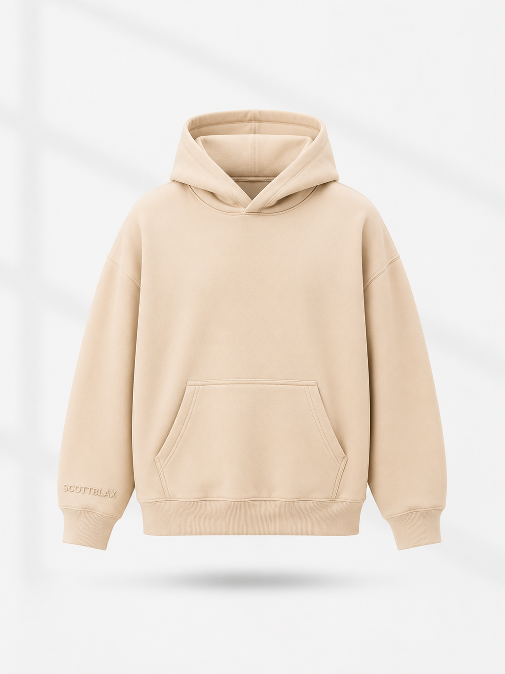 SCOTTBLAK Premium Oversized Beige Hoodie