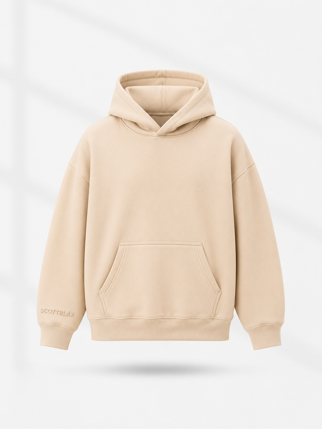 SCOTTBLAK Premium Oversized Beige Hoodie