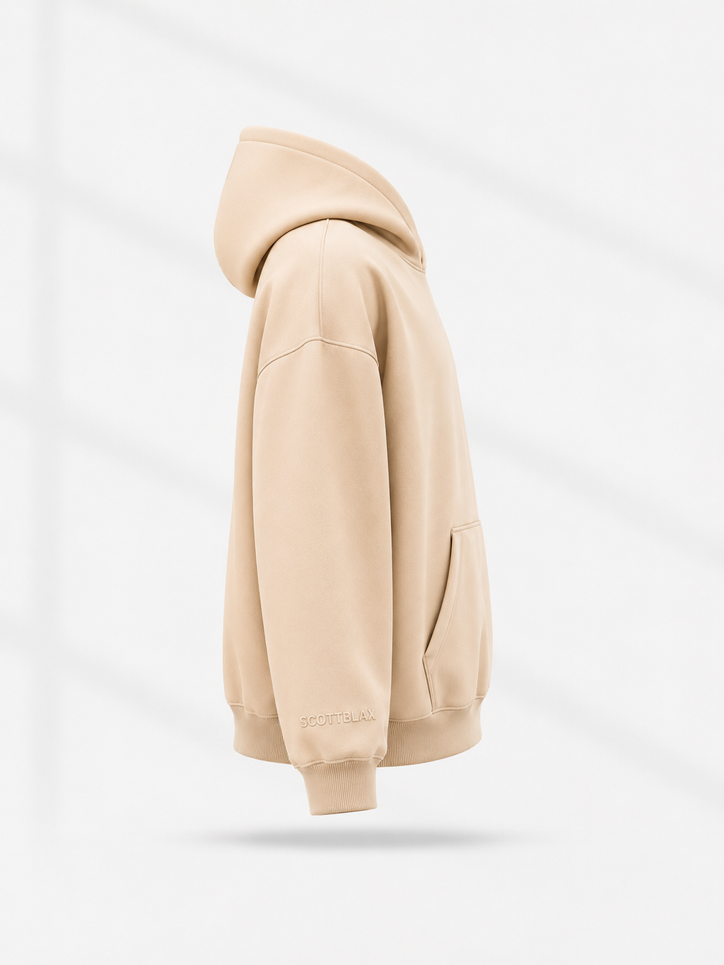 SCOTTBLAK Premium Oversized Beige Hoodie