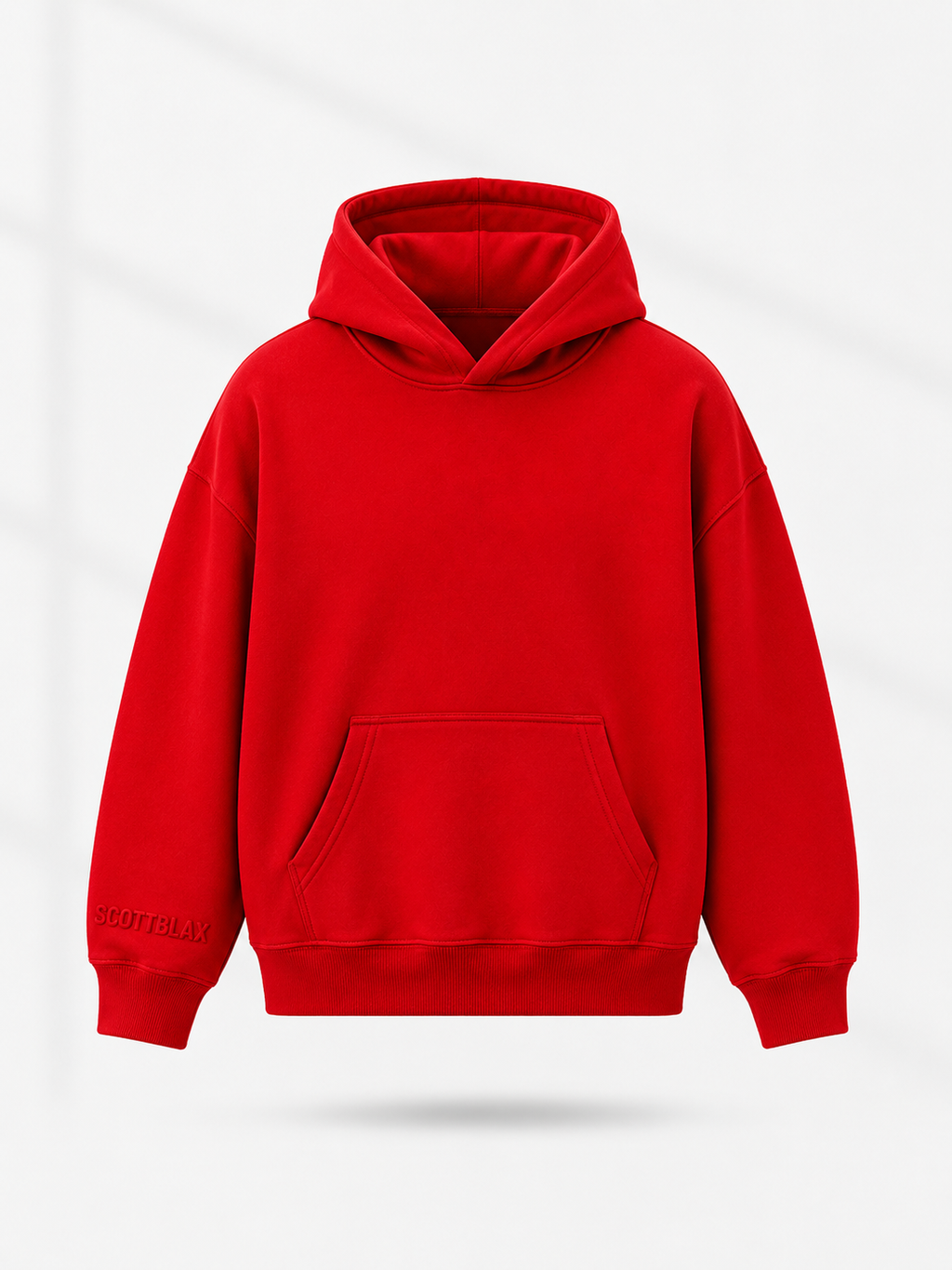 SCOTTBLAK Premium Oversized Red Hoodie