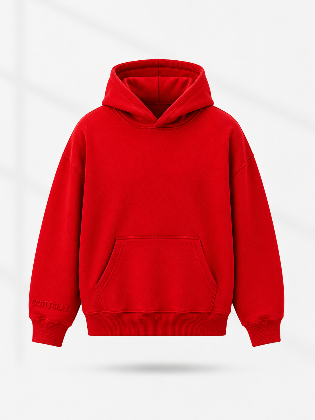 SCOTTBLAK Premium Oversized Red Hoodie