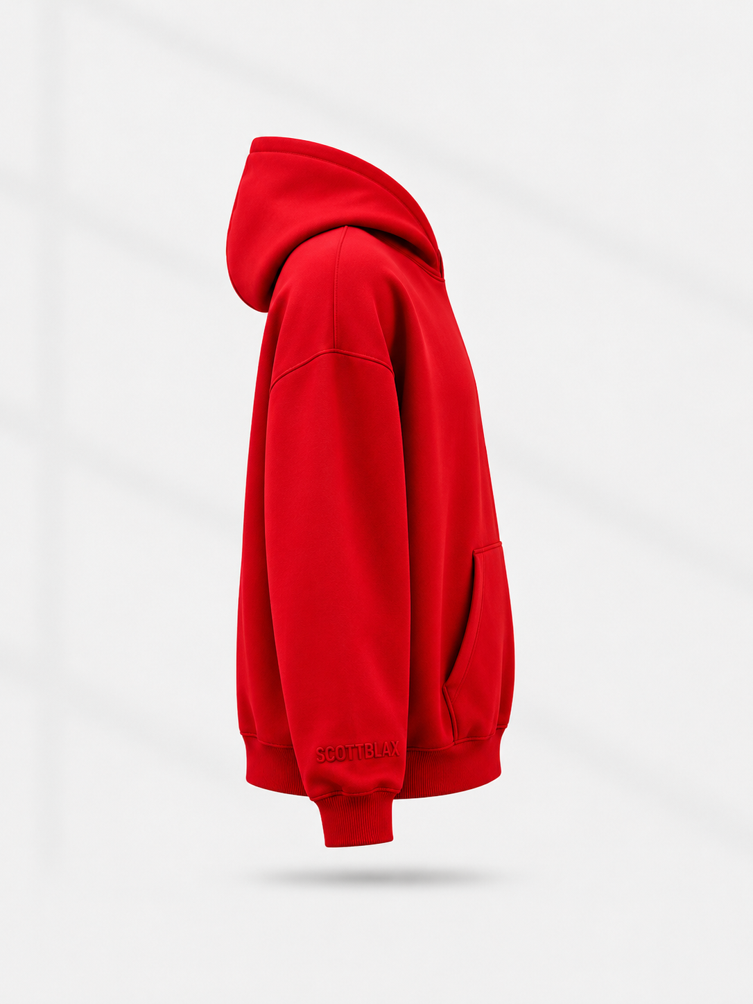 SCOTTBLAK Premium Oversized Red Hoodie