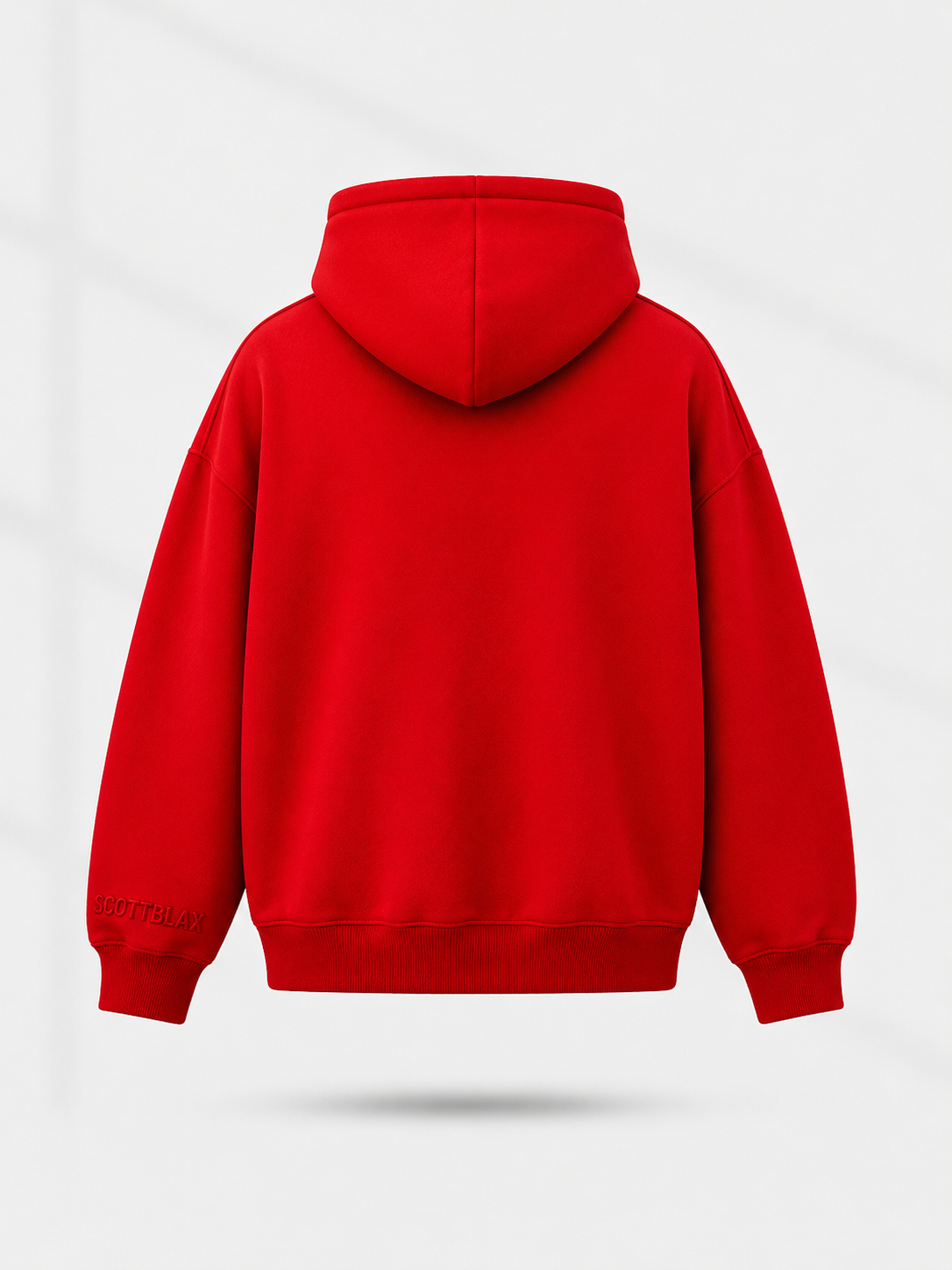 SCOTTBLAK Premium Oversized Red Hoodie