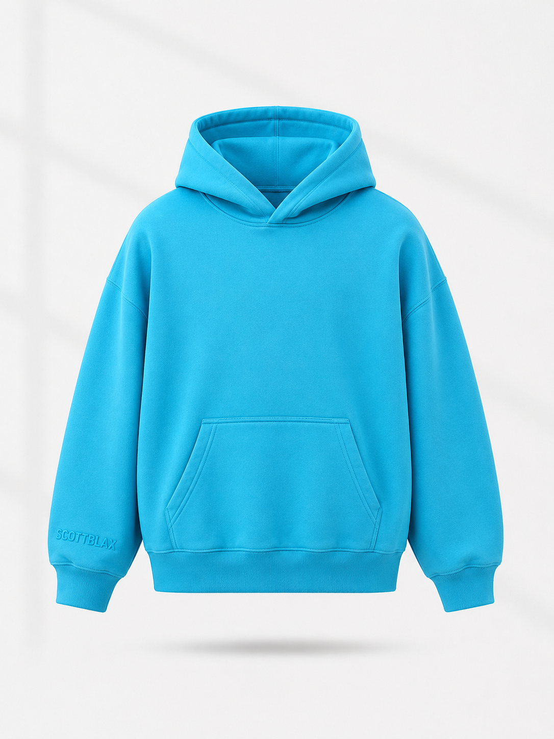 SCOTTBLAK Premium Oversized Aqua Blue Hoodie