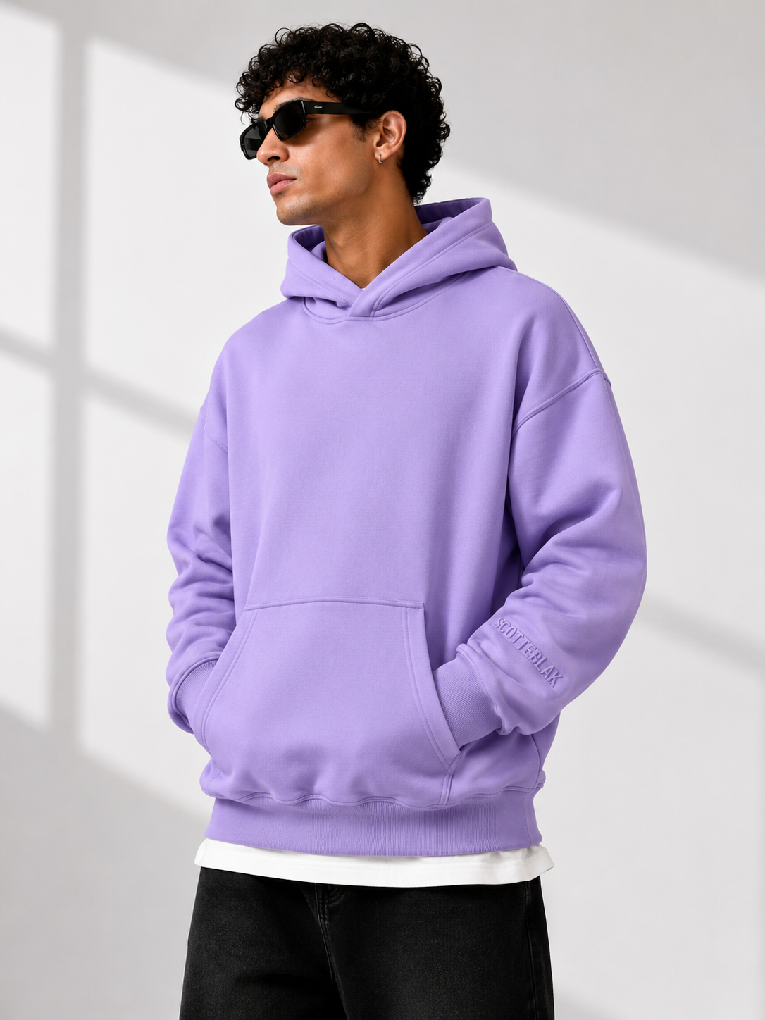 SCOTTBLAK Premium Oversized Lavender Hoodie