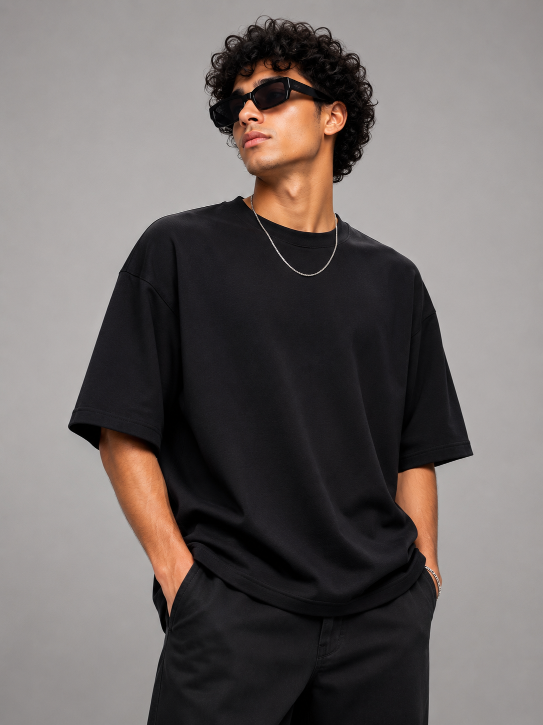 SCOTTBLAK Premium Oversized Black T-Shirt