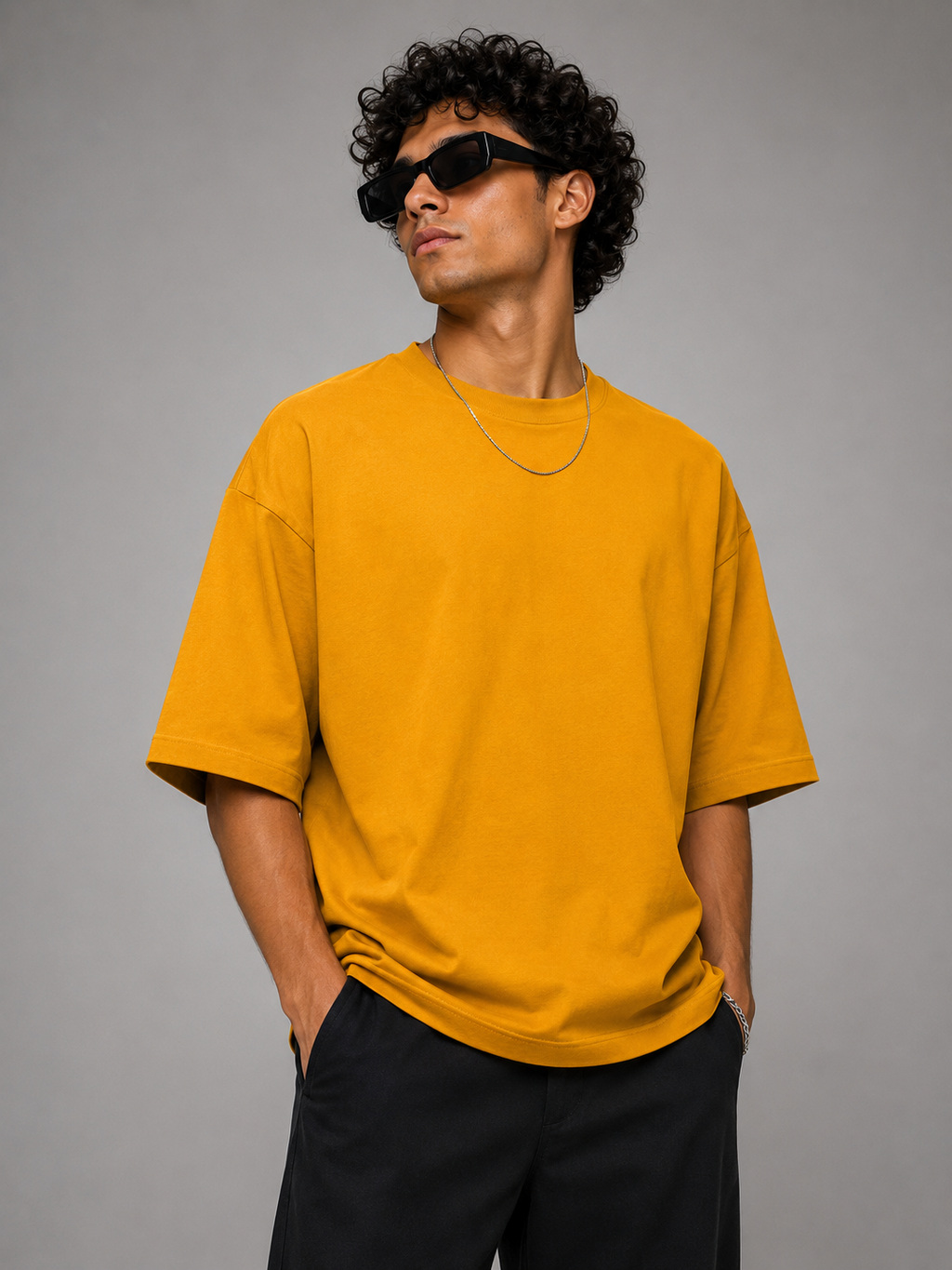 SCOTTBLAK Premium Oversized Yellow T-Shirt