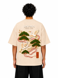 SCOTTBLAK Japan Heritage Oversized Puff Tee – Beige