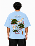 SCOTTBLAK Japan Heritage Oversized Puff Tee – Sky Blue