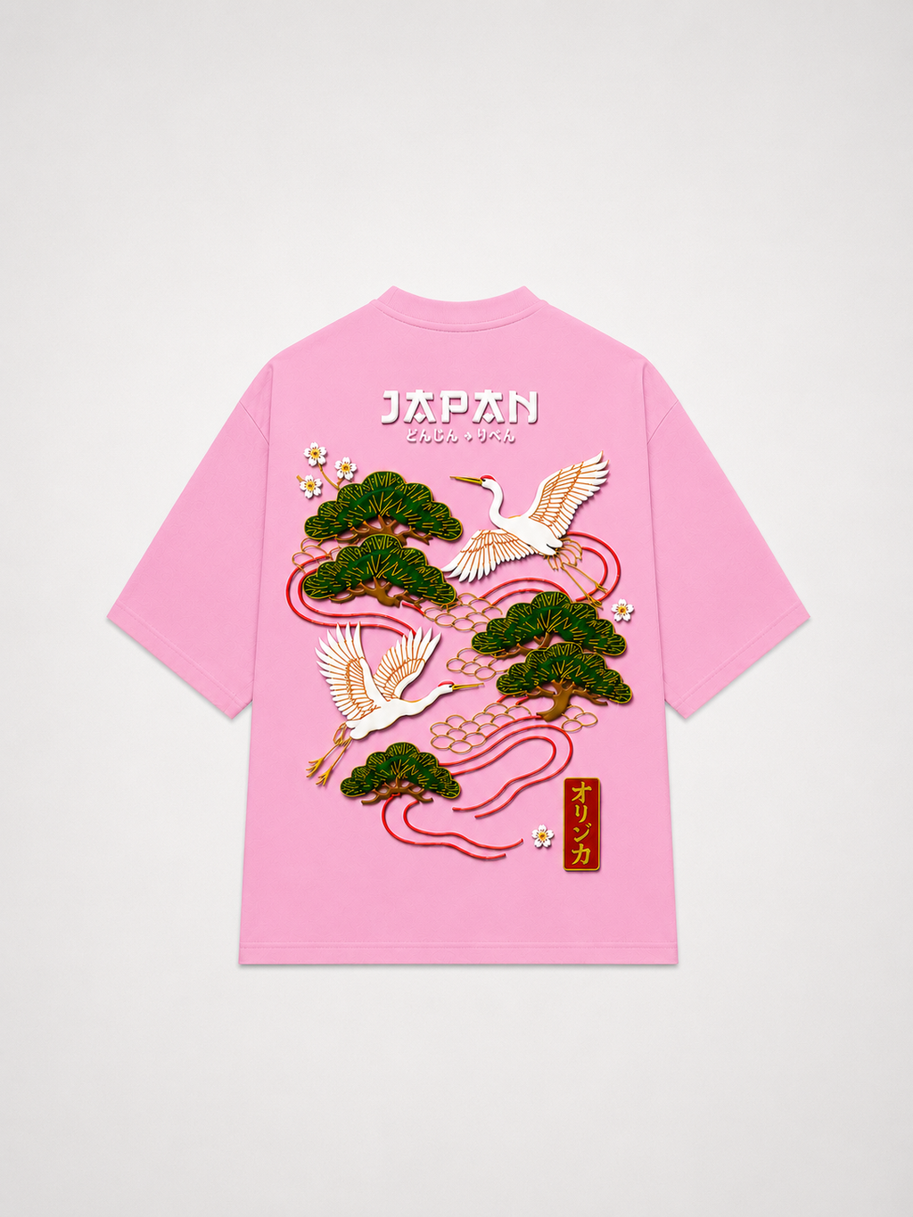 SCOTTBLAK Japan Heritage Oversized Puff Tee – Pink