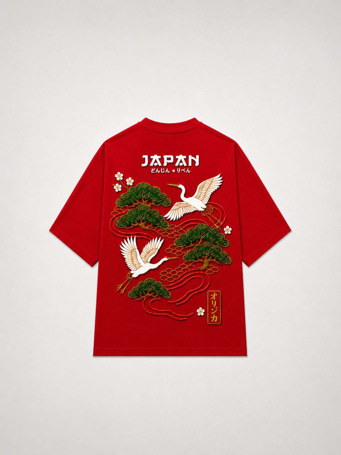 SCOTTBLAK Japan Heritage Oversized Puff Tee – Red