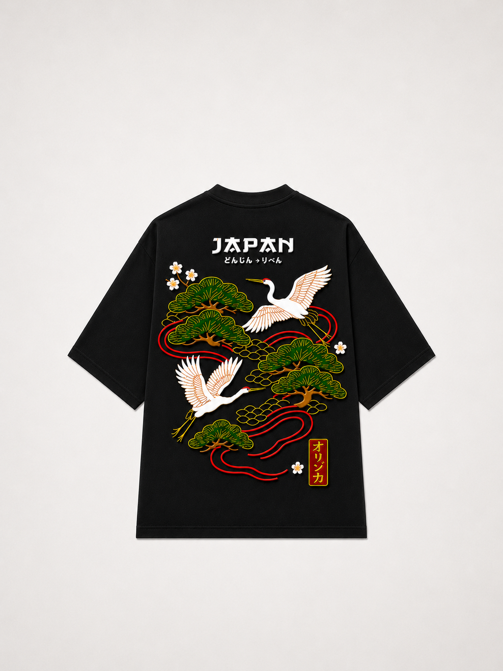 SCOTTBLAK Japan Heritage Oversized Puff Tee – Black