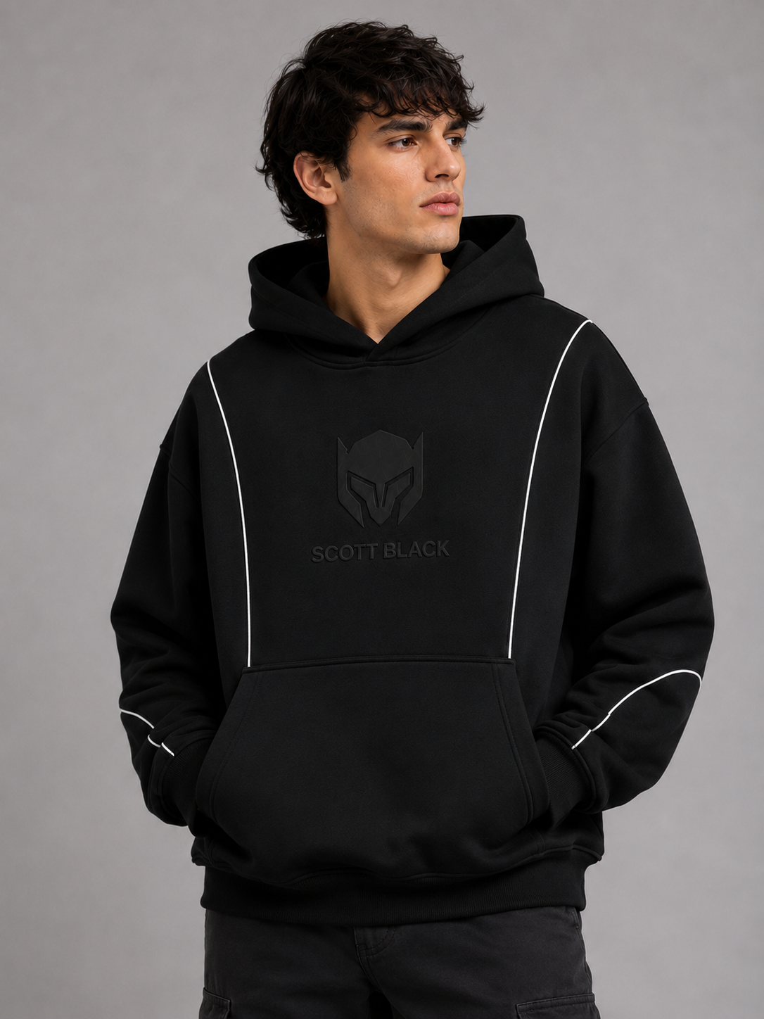 Premium Oversized Black Hoodie