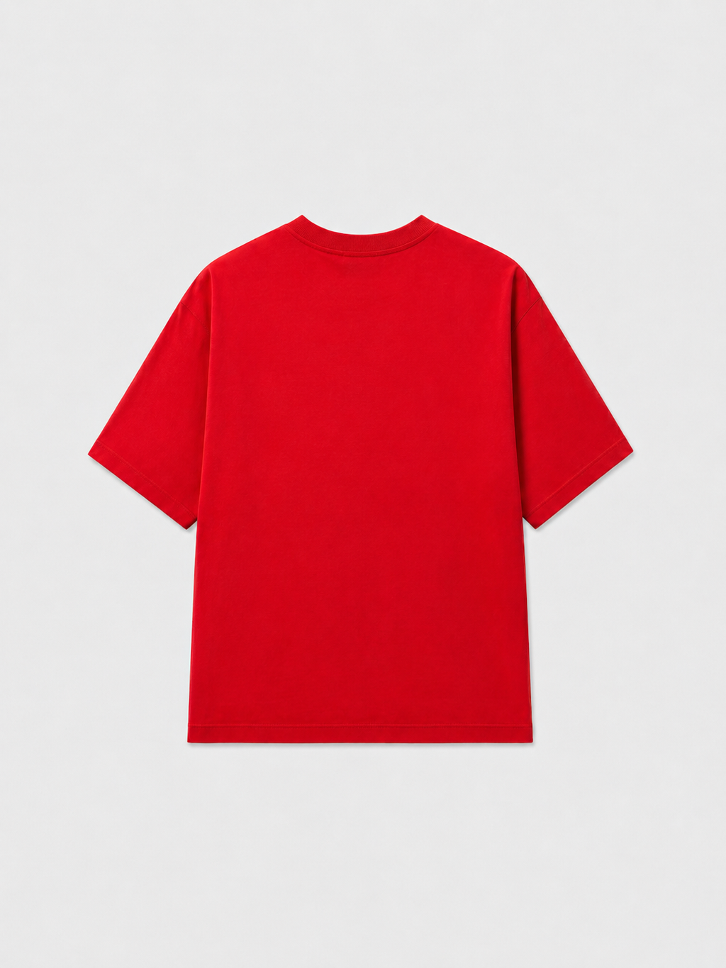 SCOTTBLAK Crimson Red Luxe Puff Bear Oversized Tee