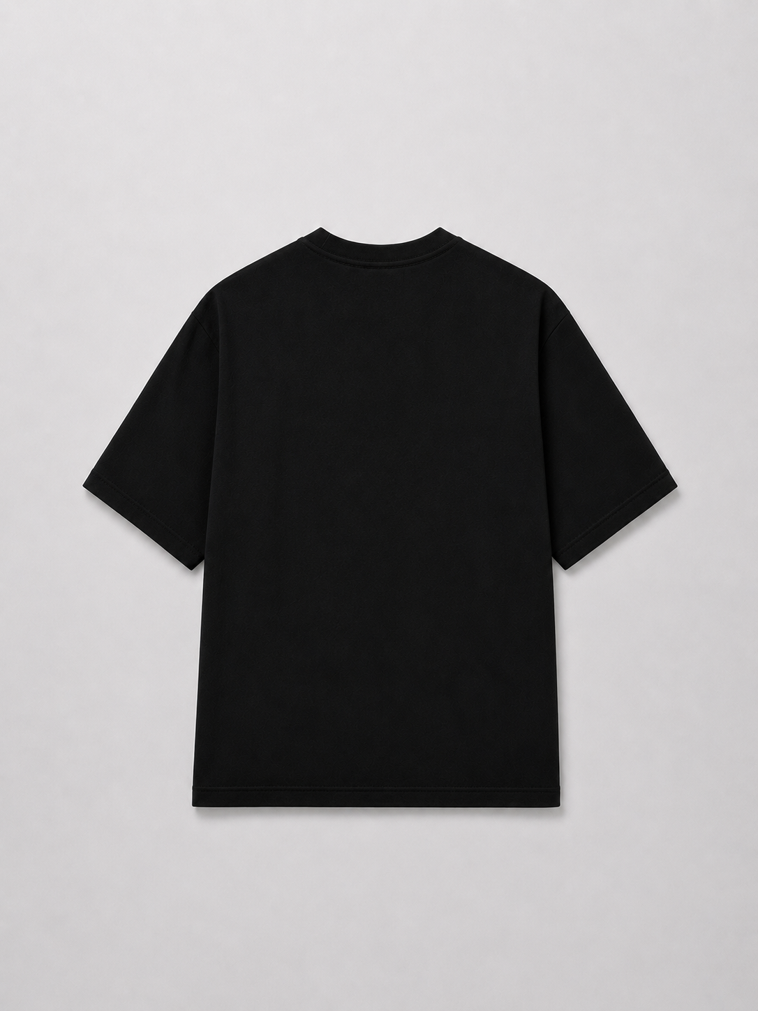 SCOTTBLAK Jet Black Luxe Puff Bear Oversized Tee