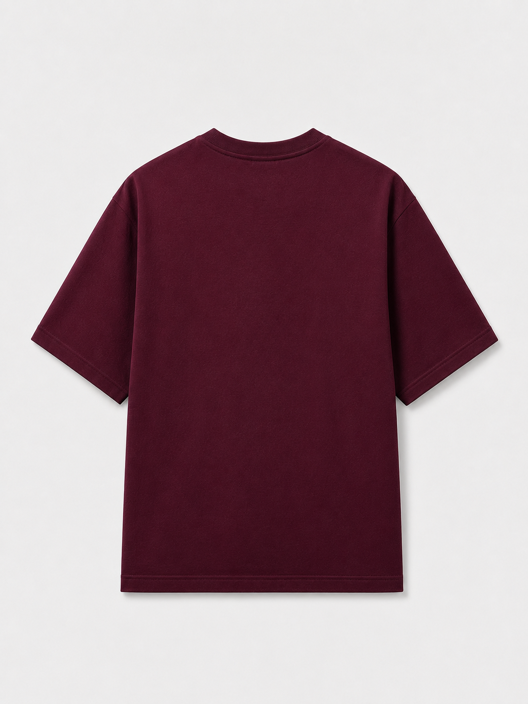 SCOTTBLAK Wine Burgundy Luxe Puff Bear Oversized Tee