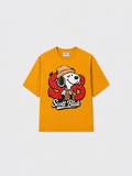 Scott Blak Puff Graphic Oversized T-Shirt – Mustard Yellow