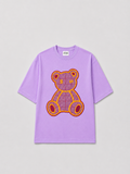 SCOTTBLAK Lavender Luxe Puff Bear Oversized Tee