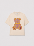 SCOTTBLAK Sand Beige Luxe Puff Bear Oversized Tee