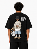 SCOTTBLAK Premium Oversized Puff Tee – Black