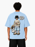 SCOTTBLAK Premium Oversized Puff Tee – Sky Blue