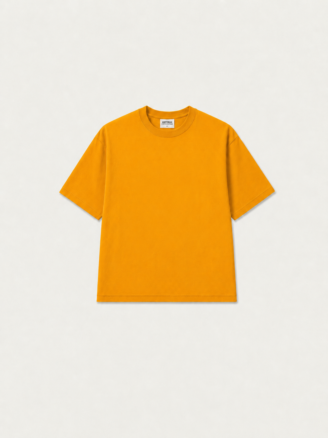 SCOTTBLAK Premium Oversized Puff Tee – Mustard Yellow