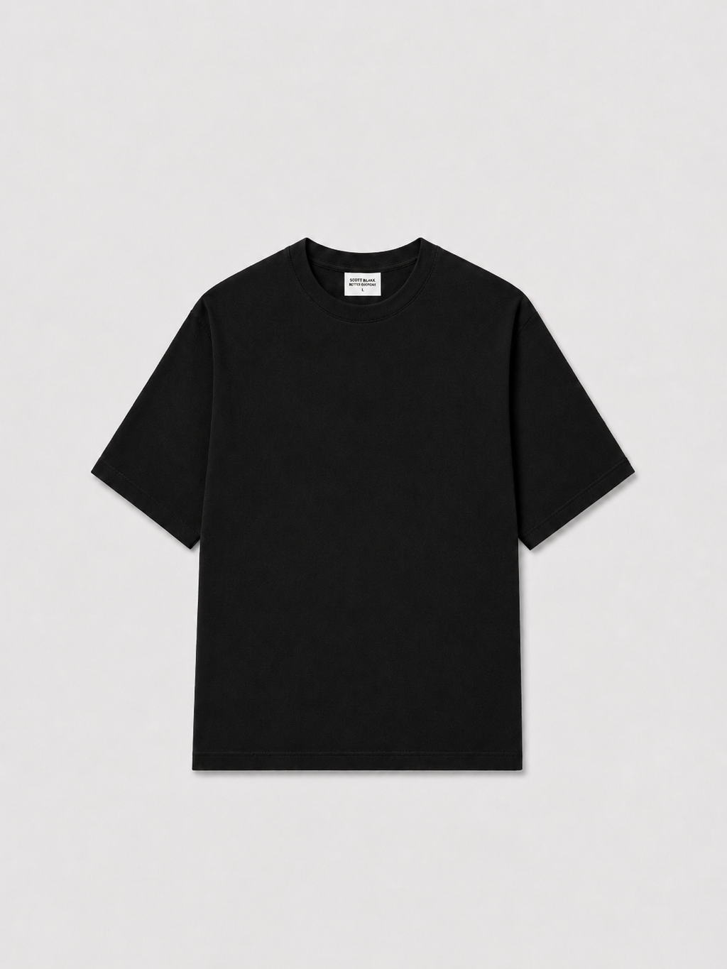 SCOTTBLAK Premium Oversized Puff Tee – Black