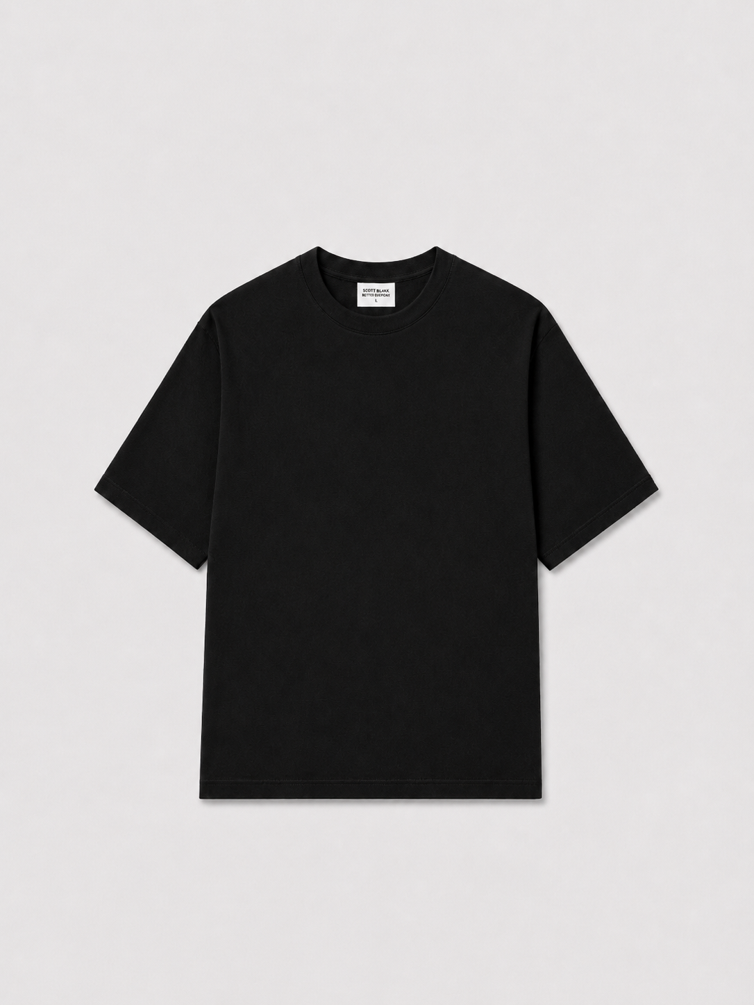 SCOTTBLAK Premium Oversized Puff Tee – Black