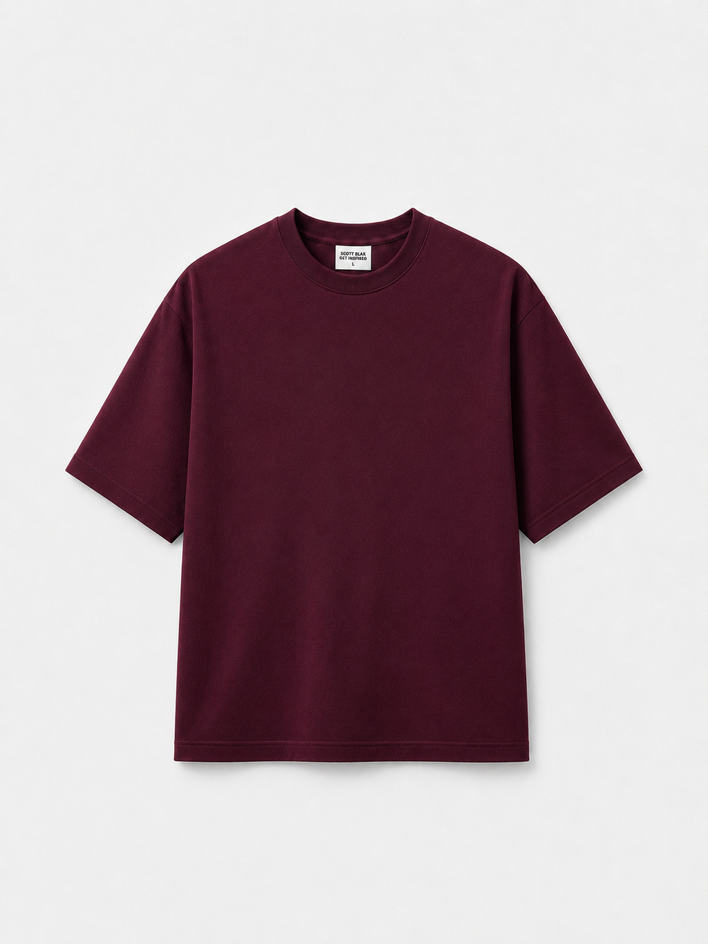 SCOTTBLAK Premium Oversized Dark Maroon T-Shirt