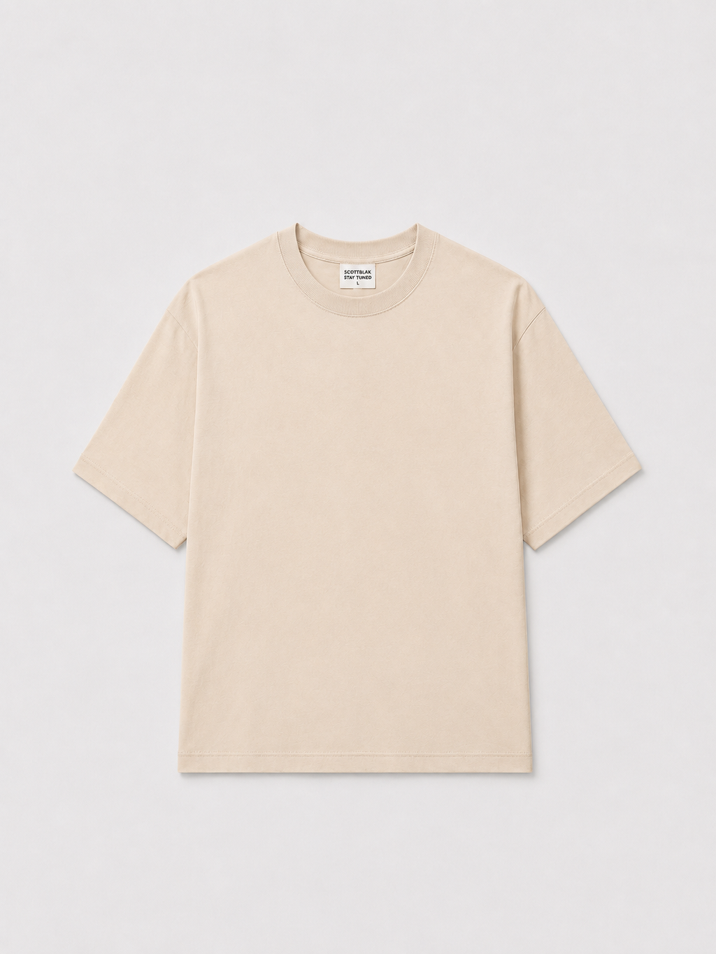 SCOTTBLAK Premium Oversized Beige T-Shirt