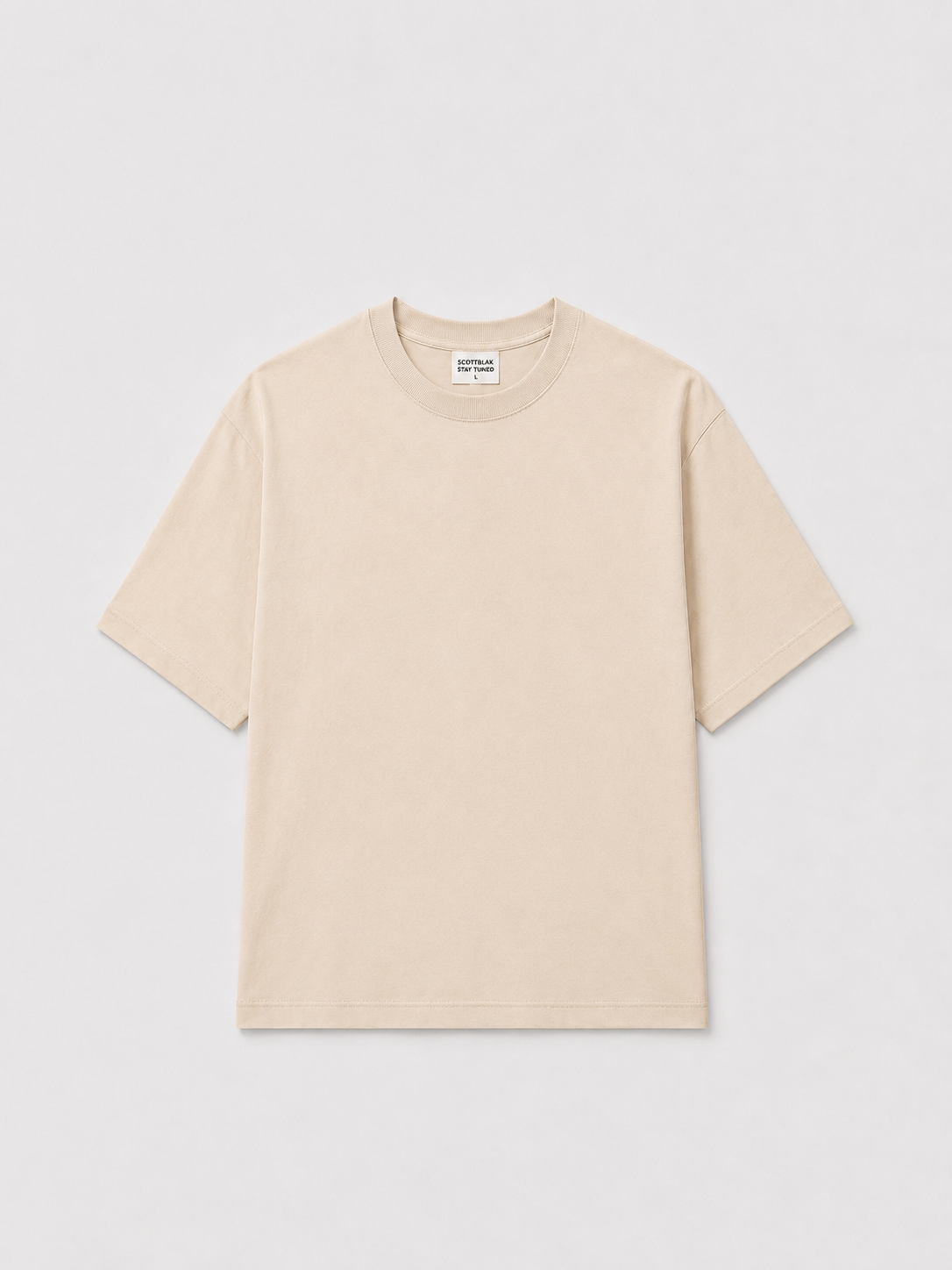 SCOTTBLAK Premium Oversized Beige T-Shirt