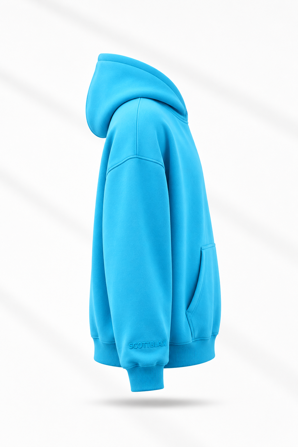 SCOTTBLAK Premium Oversized Aqua Blue Hoodie