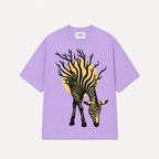 Oversized Purple Puff Print Zebra Graphic T-Shirt – Unisex Streetwear Tee