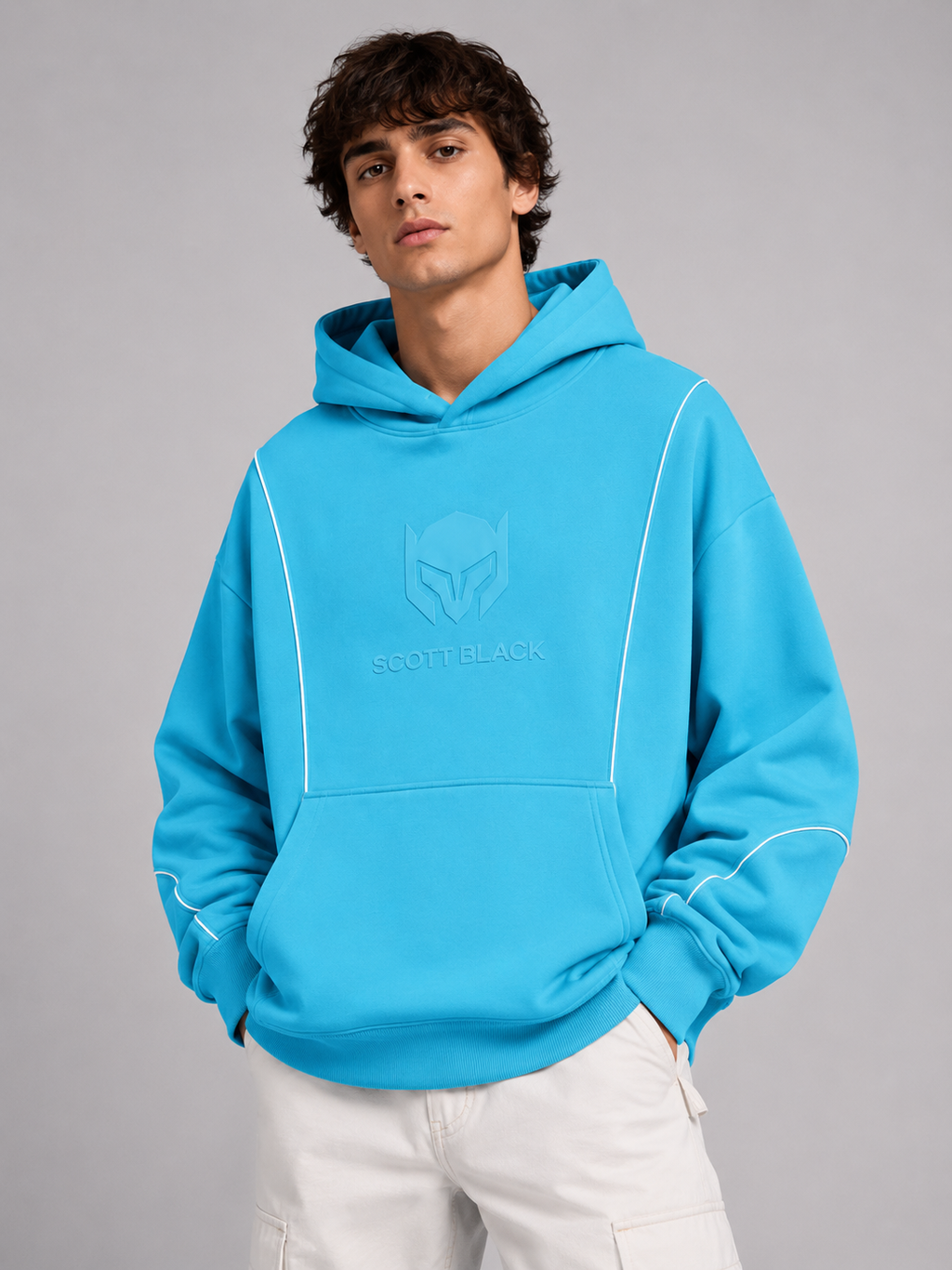 Oversized Aqua Blue Hoodie