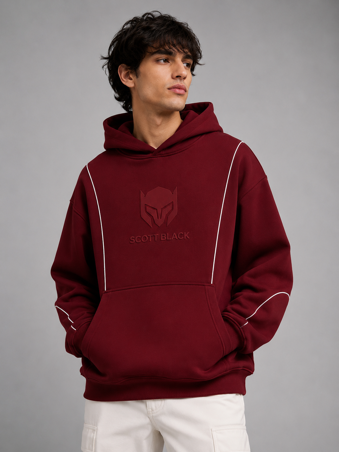 Scott Black Burgundy Hoodie