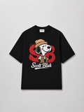 Scott Blak Puff Graphic Oversized T-Shirt – Black