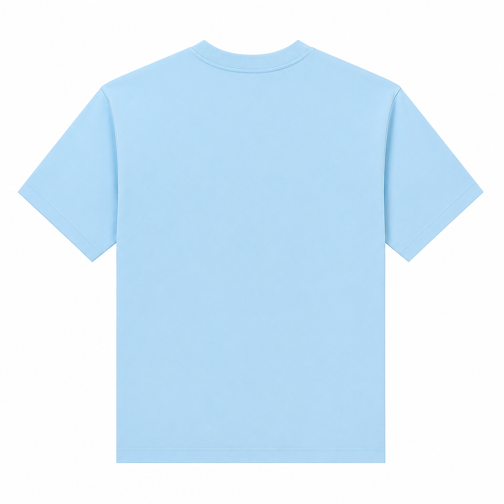 Sky Blue 3D Puff Print Zebra Graphic Oversized T-Shirt
