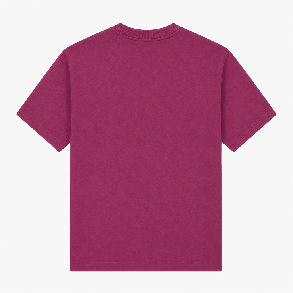 Magenta Zebra 3D Puff Print Oversized T-Shirt | 240 GSM French Terry Cotton