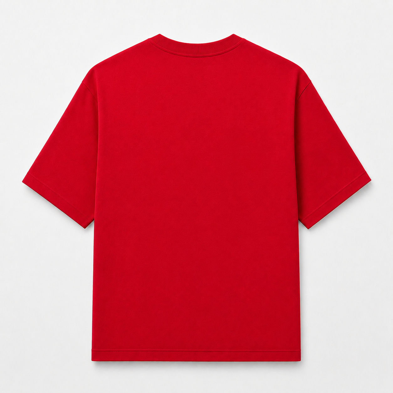 Red Zebra 3D Puff Print Oversized T-Shirt | 240 GSM French Terry Cotton