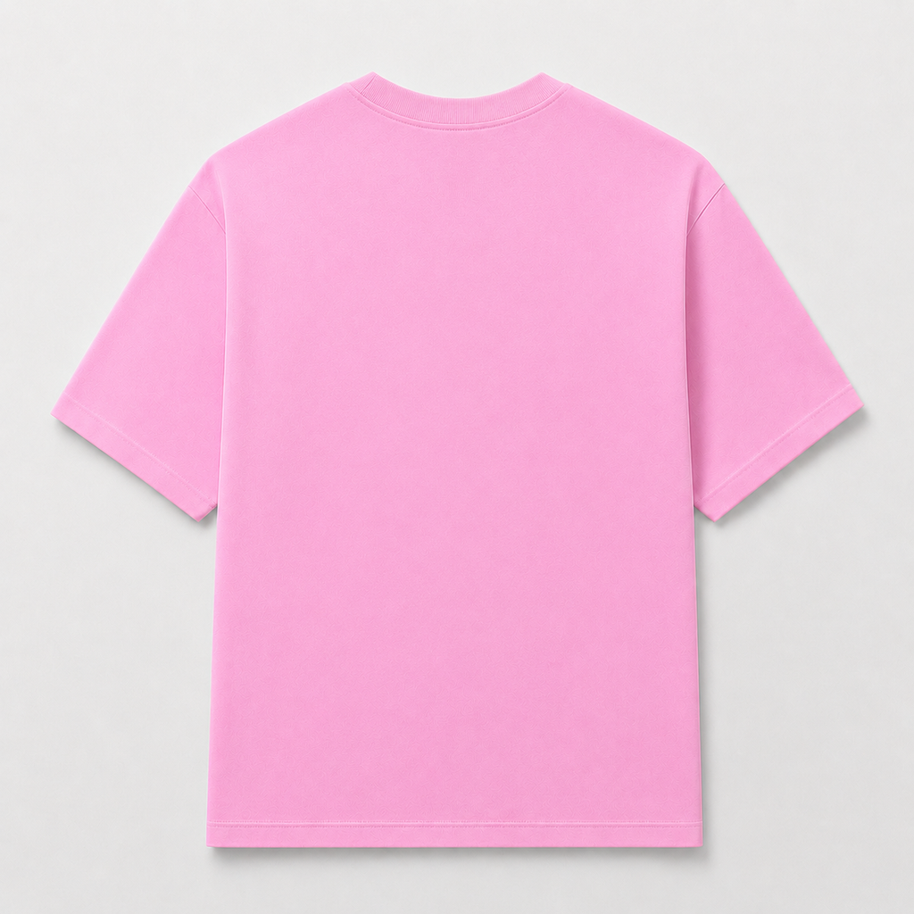 Pink Zebra 3D Puff Print Oversized T-Shirt | 240 GSM French Terry Cotton